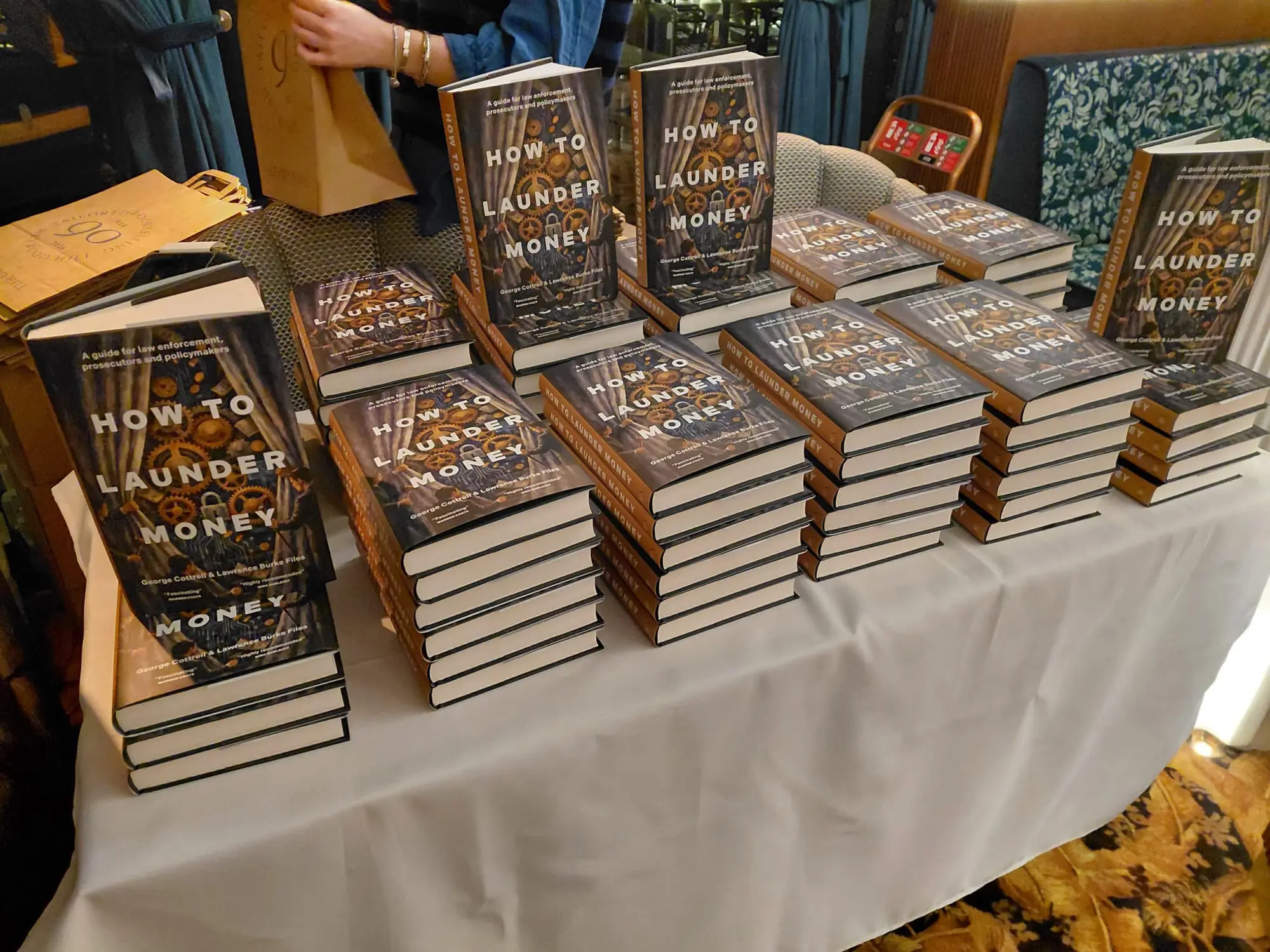Group photo at the How To Launder Money book launch